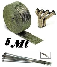 5 METRI  BENDE BENDA TITANIO TERMICA SCARICO MARMITTA COLLETTORI AUTO CUSTOM