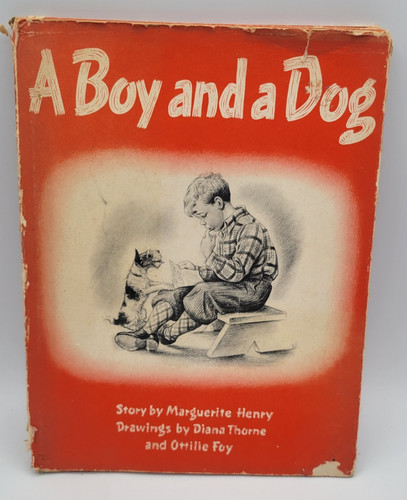 Boy and dog by - dog, marguerite