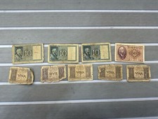 9 RARE WW2 Italy Banknote 1 2
