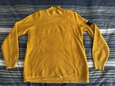 Maglione Stone Island Giallo Ocra Effetto Spugna 100% Cotone Taglia L