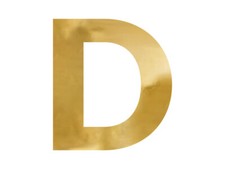 Lettera a specchio ''D'', oro