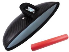 Premium Specchio Specchietto Interno Design Pellicola Set Carbonio Rosso per