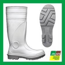 STIVALI ANTINFORTUNISTICI BIANCHI DA LAVORO SETTORE ALIMENTARE CASEIFICIO S4 PVC