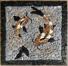 PESCI Rosone mosaico anticato marmo per pavimenti interni-esterni 60X60X1 cm