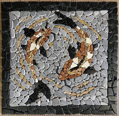 Pesci rosone mosaico anticato - mosaico,
