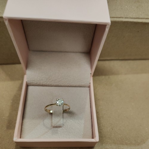 Anello solitario oro 14k - anello,