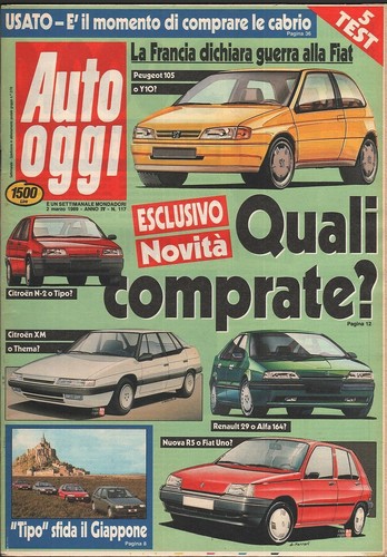 Rivista auto oggi anno 1989 - anno,