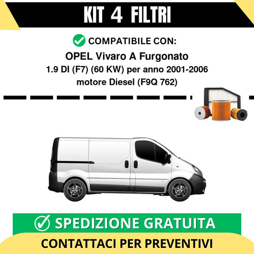 Kit filtri tagliando per - 4,