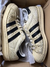 Adidas Superstar 80s Vintage White Black Sneaker Scarpe Bianco SZ 38 US 6.5 UK 5