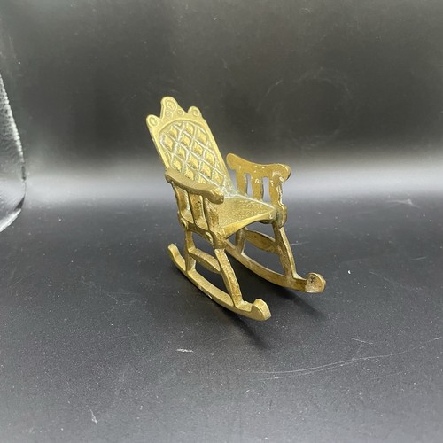 Brass rocking chair vintage - brass,
