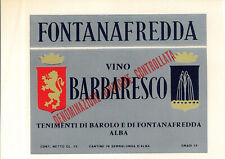 Serralunga d'Alba. Etichetta di vino BARBARESCO FONTANAFREDDA DOC