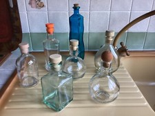 8 BOTTIGLIE in VETRO SPESSO OTTIME PER LIQUORI FATTI IN CASA PERFETTE