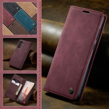 Coque Étui  Pour Samsung S24 S23 S22 Ultra A55 A15 Antichoc Portefeuille Cartes