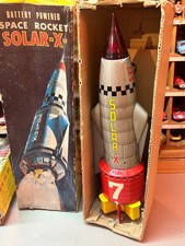 SPACE ROCKET SOLAR X-7 tin toy