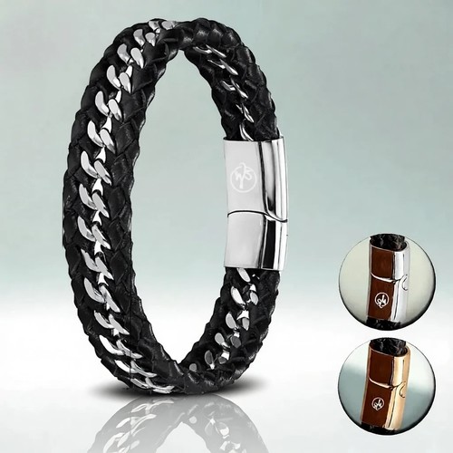 Wsesto bracciale uomo - uomo, pelle