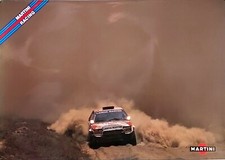 1989 * Poster Originale "Lancia Delta Martini Racing, Miki Biasion, Safari Rally