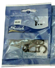 10 Clip Clips Ganci x anelli tenda in plastica resistente vari colori Swish