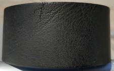 Bracciale uomo/Donna vera pelle con regolabile polsino NERO 4 cm Larghezza