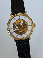 BULOVA-"SQUELETTE"-CARICA MANUALE-BOX-GARANZIA-CINTURINO-FONDO A VISTA-ETA 2512