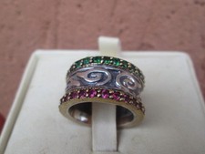 anello  argento 925  rubini