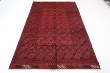 Tappeto orientale Bokhara 5 x 8 piedi zona rossa afgano annodato a mano...