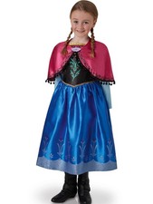 Rubie's Costume Vestito Disney Anna Deluxe Frozen Bambine 5-6 Anni Carnevale