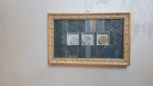 Quadro monete italiane lire - monete, in