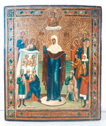 Antica icona madre di - madre,