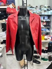 Pellitalia Giacca In Pelle Usato Uomo Man TgL Rosso LLV554