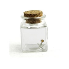 27220 Bomboniere Barattolo in Vetro Quadrato Stella Marina Mare Segnaposto Porta