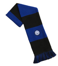 SCIARPA INTER UFFICIALE LOGO NUOVO in ACRILICO NERAZZURRA TUBOLARE RICAMATA 011