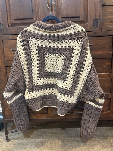 Cardigan donna marrone/avorio