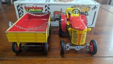Trattore e rimorchio vintage Wind-Up Kovap Zetor metallo precisione ceca nuovo con scatola