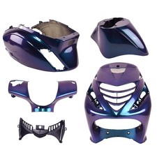 Kit Carene Adatto per Piaggio Zip SP - 5 Pezzi Camaleonte Blu Lucido Scooter