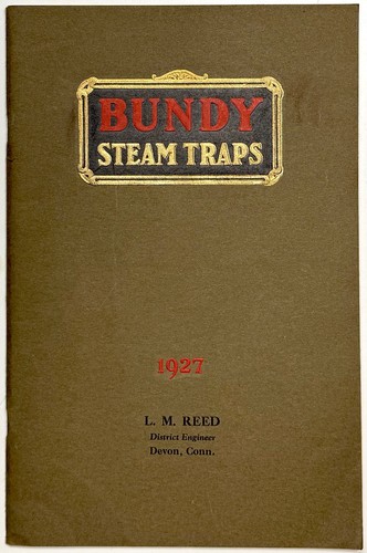 1927 bundy steam traps nashua - steam,