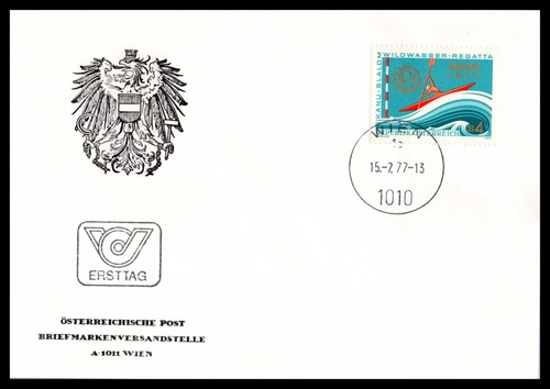 Austria fdc 1977 vienna canoa - austria,