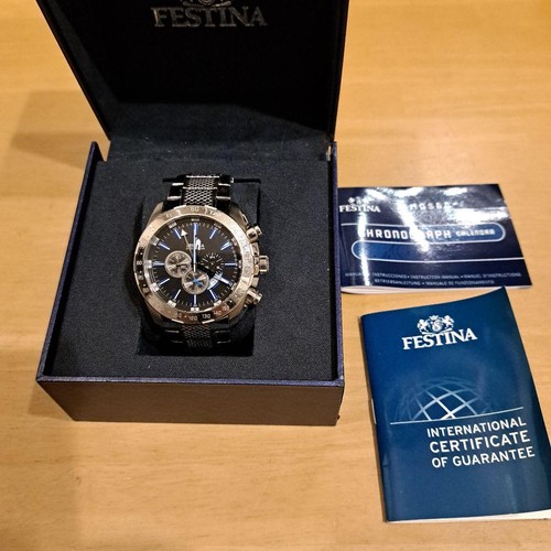 Festina watch quartz - festina, black