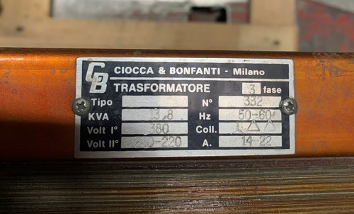 Trasformatore trifase kva - 13,8,