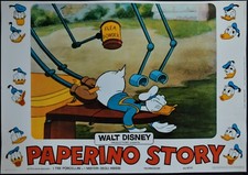 fotobusta PAPERINO STORY DONALD DUCK ANIMAZIONE CARTONE WALT DISNEY