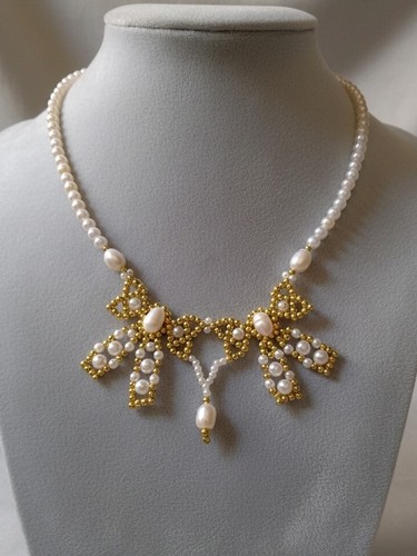 Collana elegante doppio fiocco - collana,