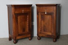 Antica coppia di comodini in noce massello 1820 Carlo X Bologna. Restaurati . Mi