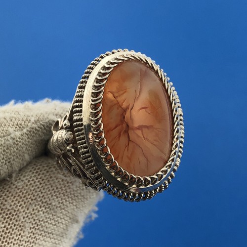 Anello farfalla corniola