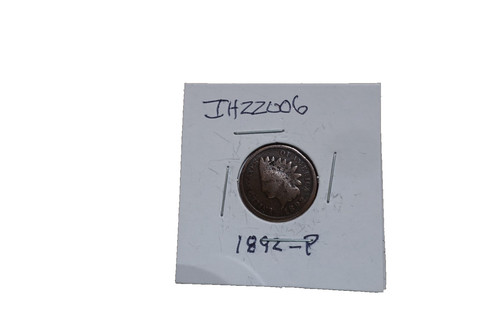 Penny testa indiano 1892 p - indiano, 1892-p