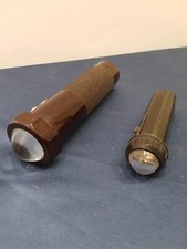 2X Lampada D'emergenza Torcia Con Pila In Bachelite Anni 40/50 Vintage