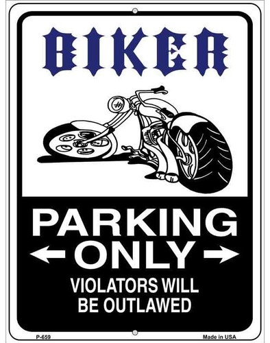 Insegna metallo 9x12 biker - metallo,
