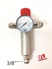 Riduttore di pressione aria per compressore 3/8" Con manometro 2 uscite rapido