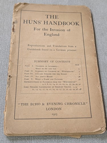 Rare original ww1 booklet - original,