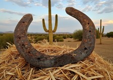 Antico Ferro di Cavallo per Arredamento Rustico Protezione e Amuleto di Fortuna