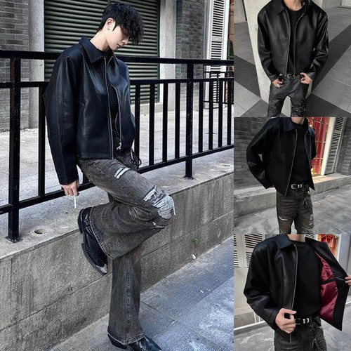 Giacca corta uomo pelle zip - giacca,