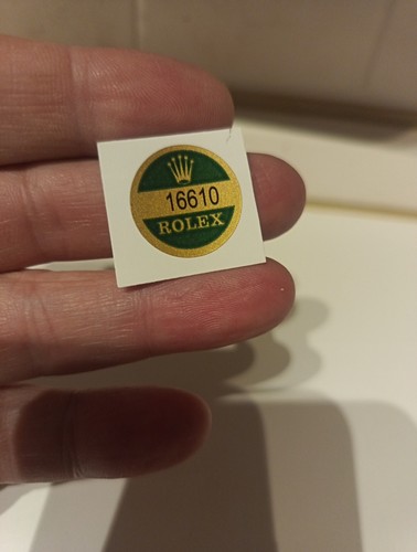 Rolex 16610 case back sticker - rolex,